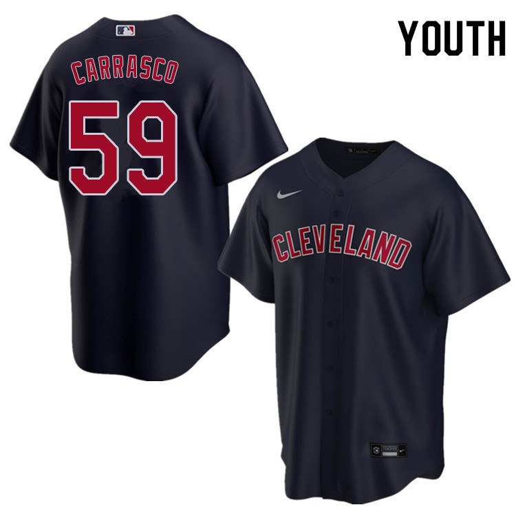 Nike Youth #59 Carlos Carrasco Cleveland Indians Baseball Jerseys Sale-Navy